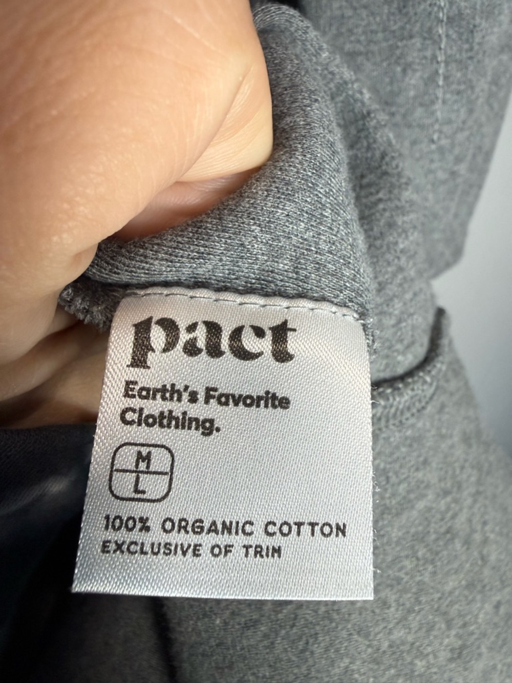 PACT airplane cardigan size m/l organic cotton size gray - Picture 6 of 8